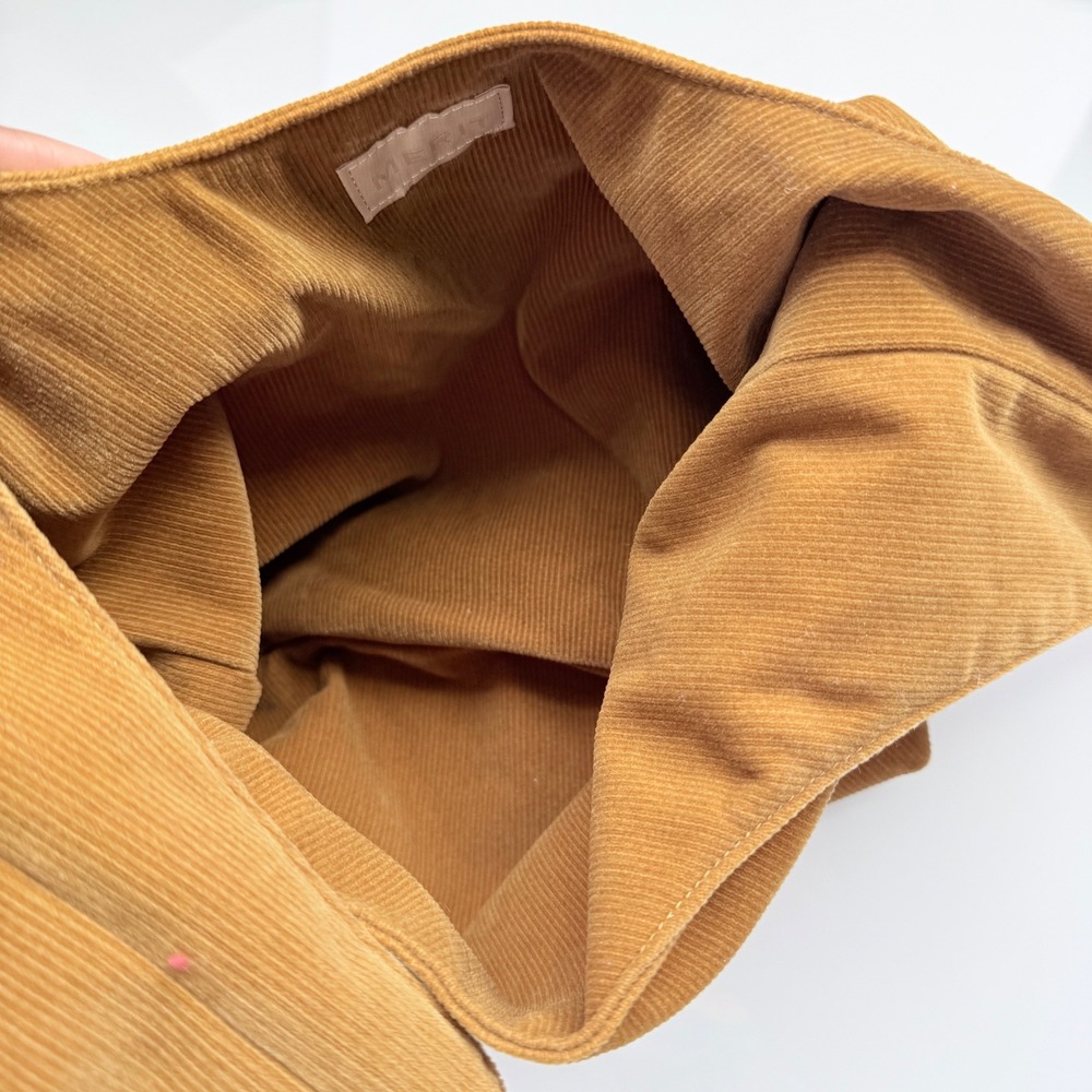 Merit Tan Corduroy Knot‎ Wristlet Bag Minimalist Earthy Boho Handbag - Picture 4 of 9